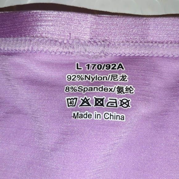 Unbranded Purple Metallic Nylon Bikini Briefs Size Large - Picture 3 of 3